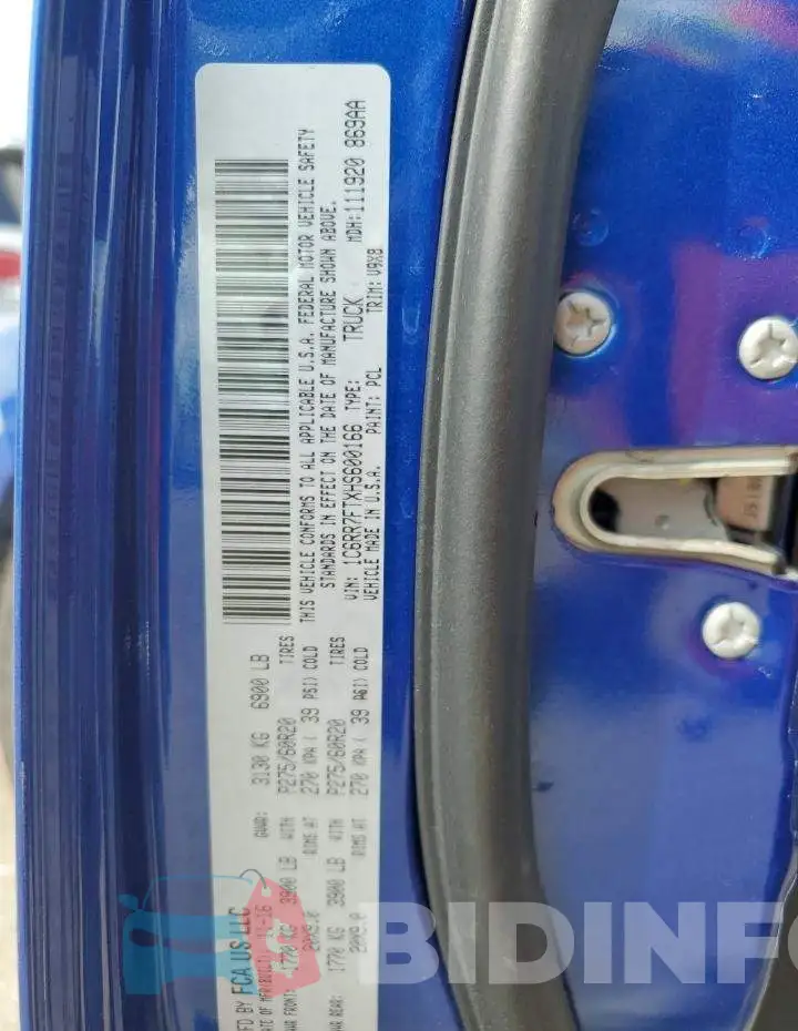 1C6RR7FTXHS600166 Photo# 12