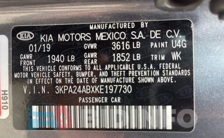 3KPA24ABXKE197730 Photo# 10