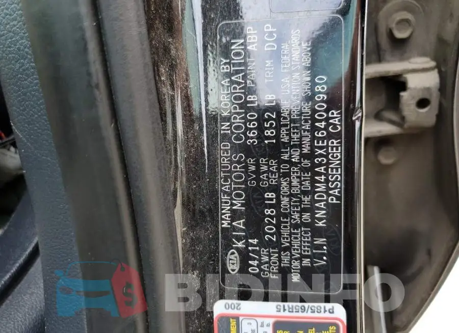 KNADM4A3XE6400980 Photo# 13