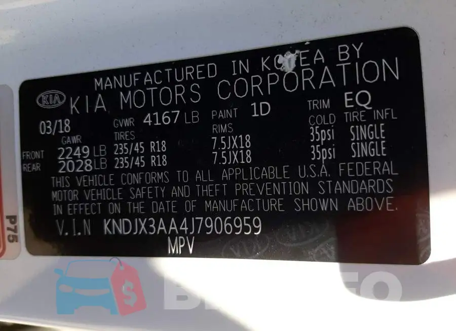 KNDJX3AA4J7906959 Photo# 13