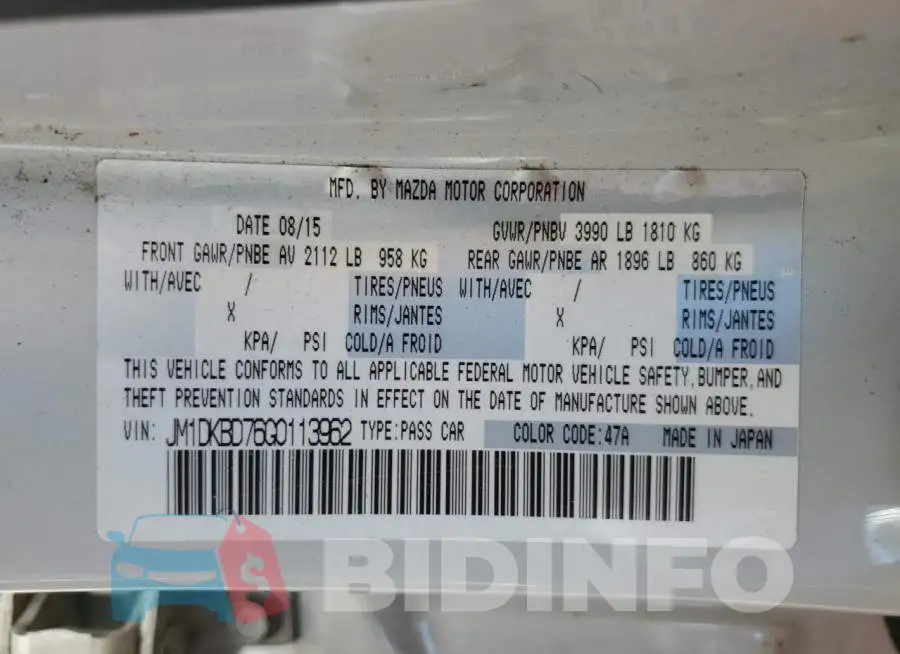 JM1DKBD76G0113962 Photo# 12