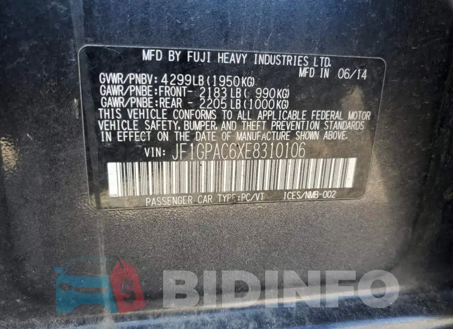JF1GPAC6XE8310106 Photo# 12