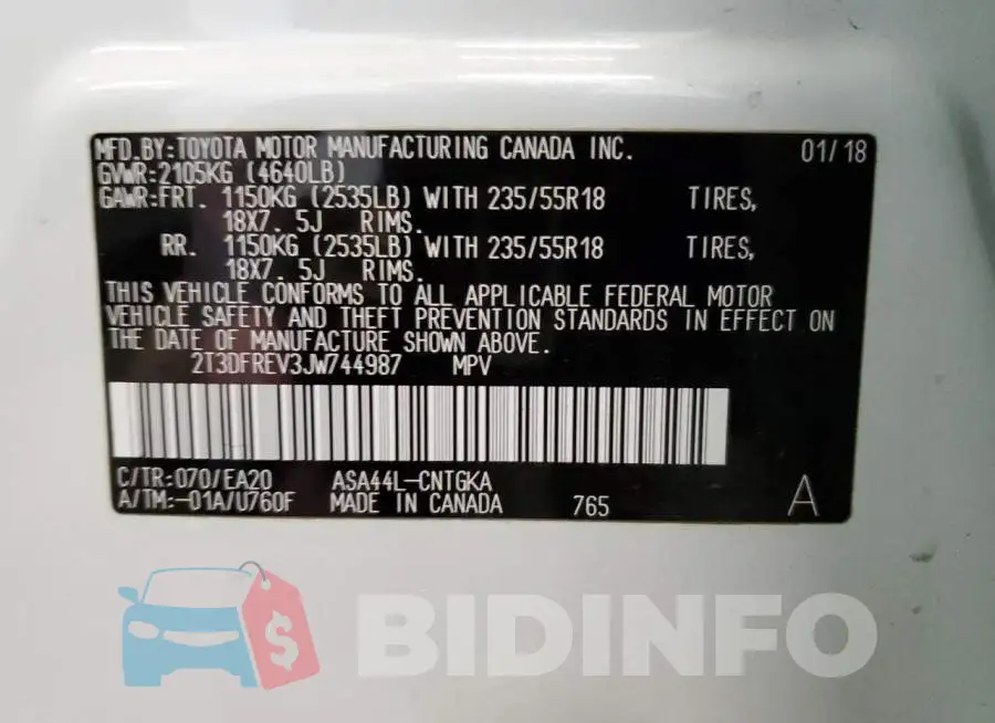 2T3DFREV3JW744987 Photo# 13