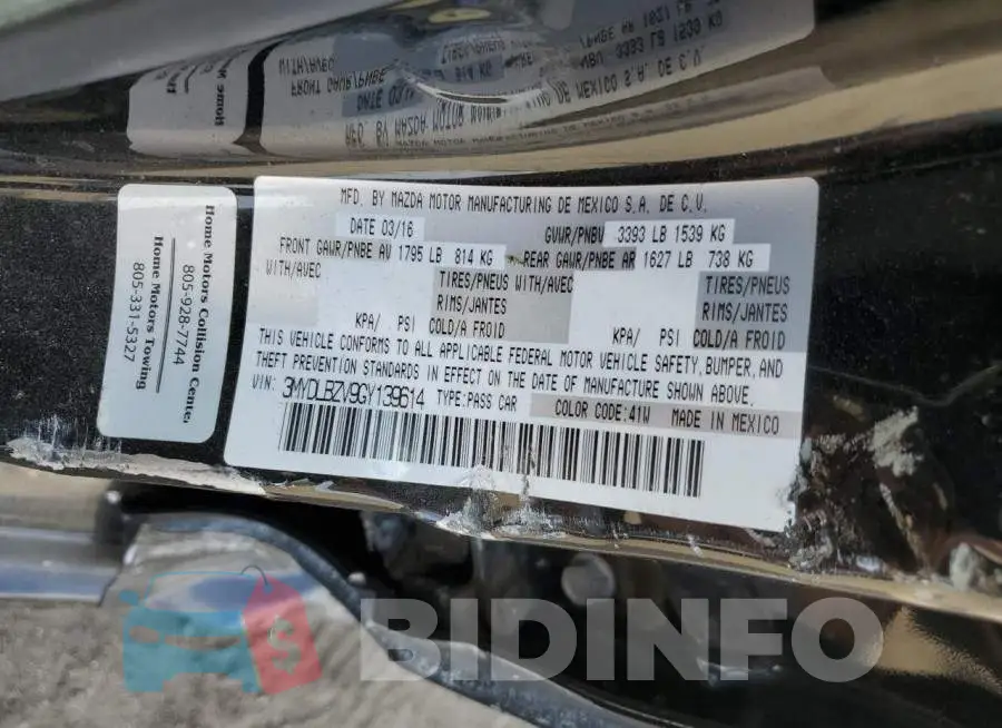 3MYDLBZV9GY139614 Photo# 12