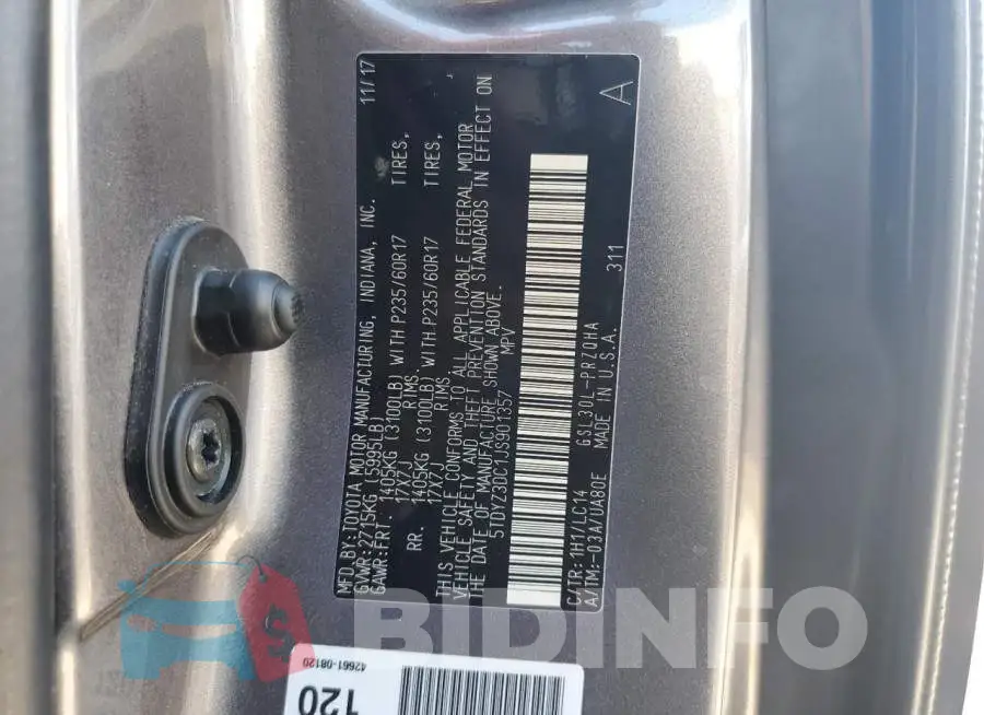 5TDYZ3DC1JS901357 Photo# 13