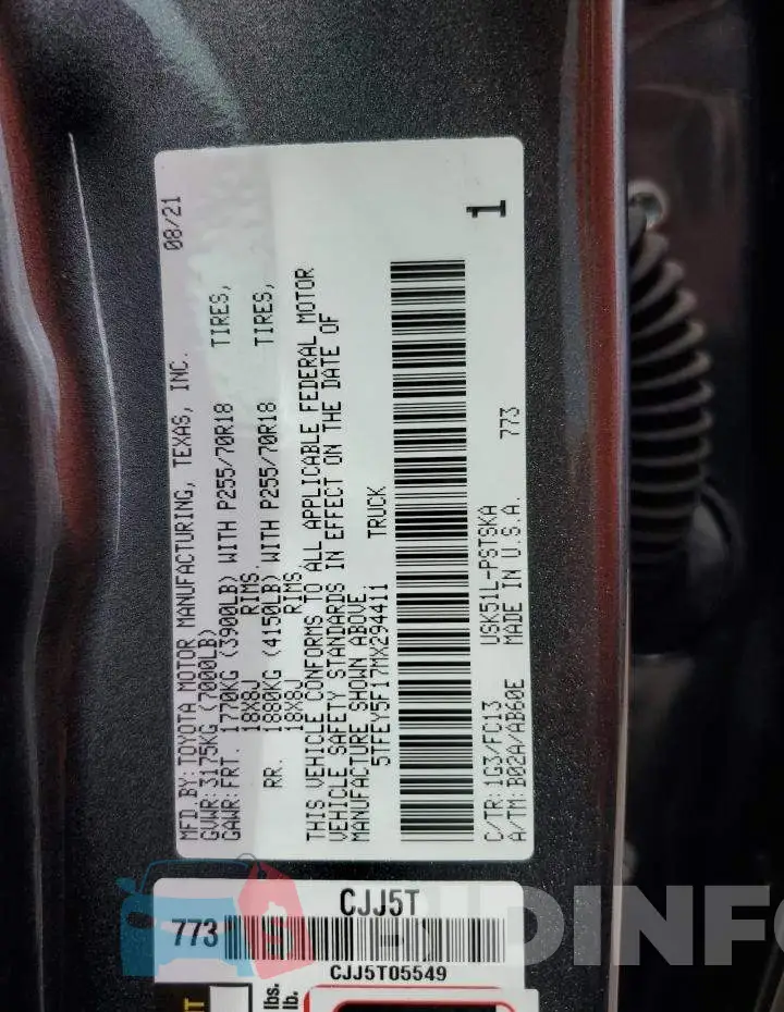 5TFEY5F17MX294411 Photo# 12