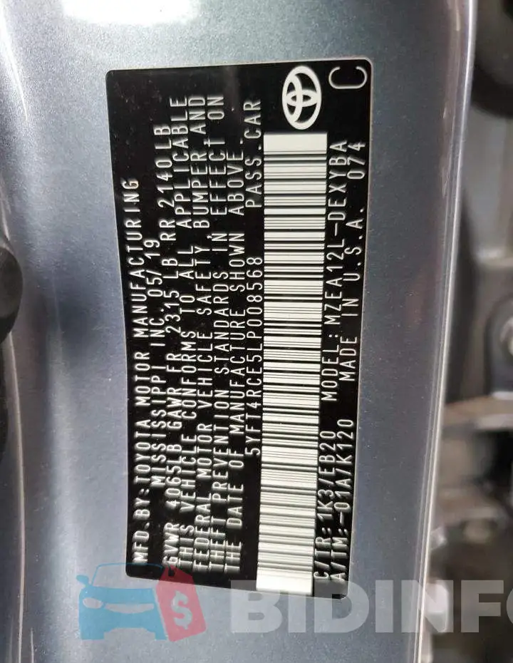 5YFT4RCE5LP008568 Photo# 13