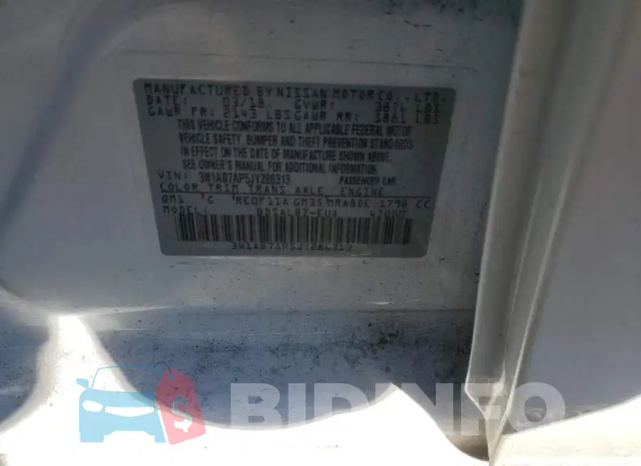 3N1AB7AP5JY286313 Photo# 12