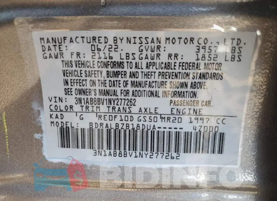 3N1AB8BV1NY277262 Photo# 12