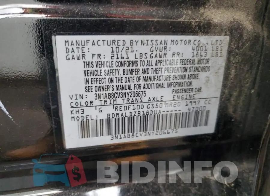 3N1AB8CV3NY206675 Photo# 12