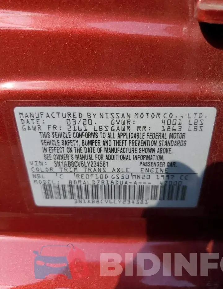 3N1AB8CV6LY234581 Photo# 12