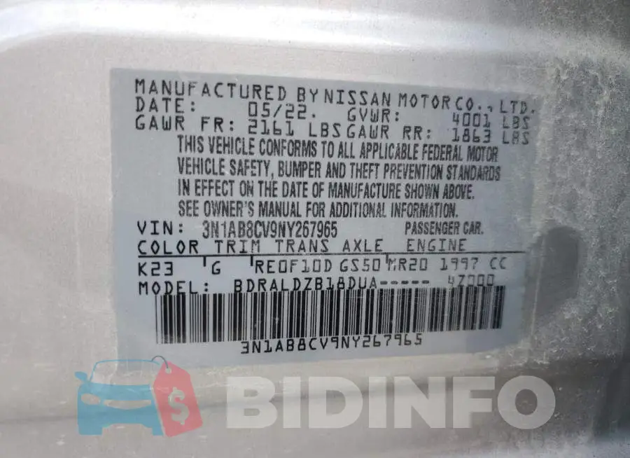 3N1AB8CV9NY267965 Photo# 13