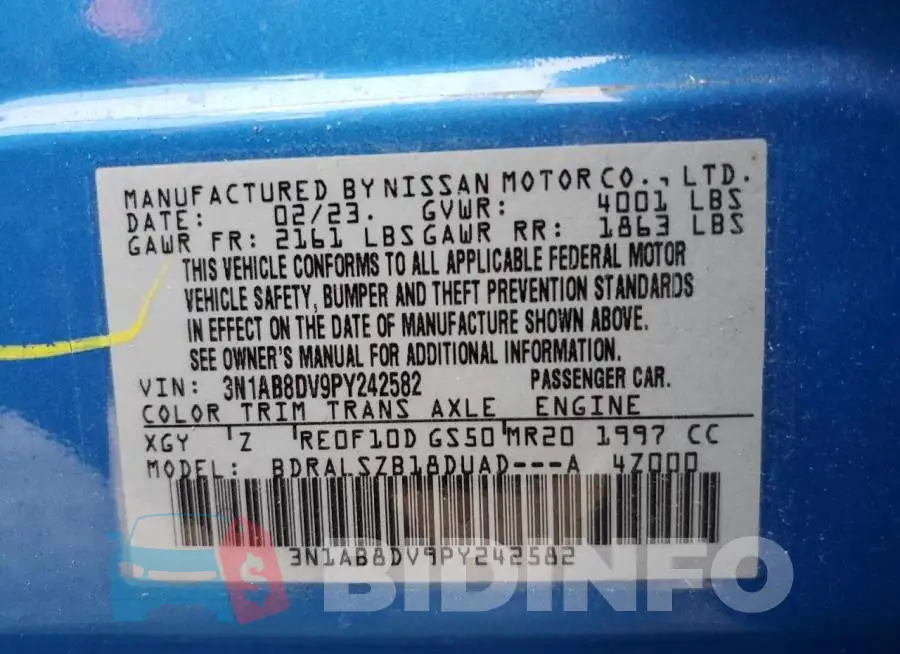 3N1AB8DV9PY242582 Photo# 12