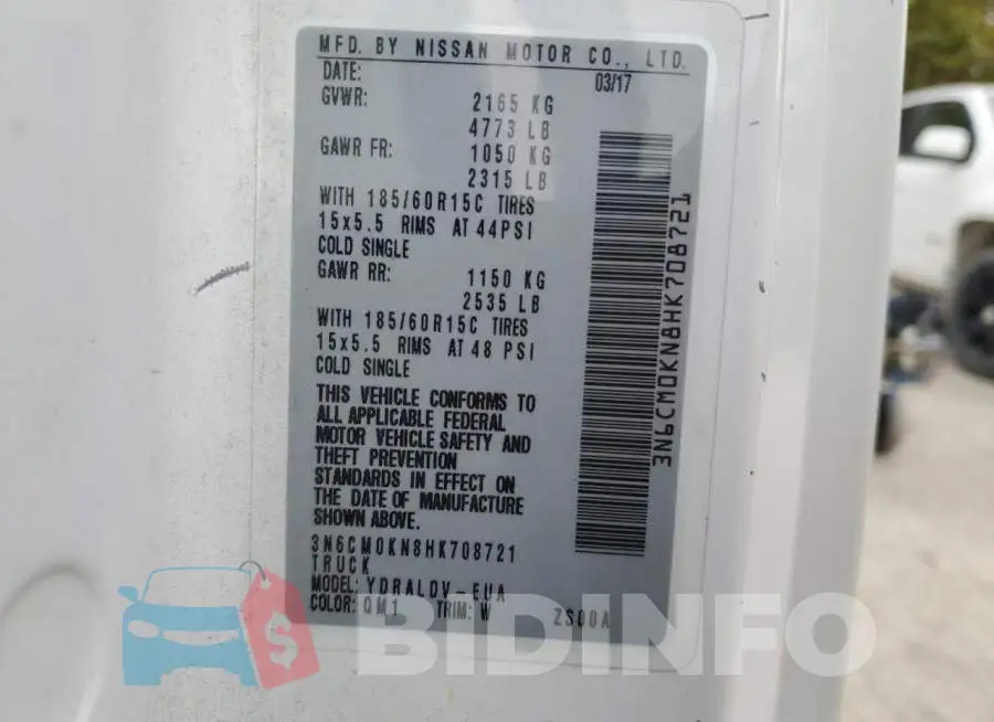 3N6CM0KN8HK708721 Photo# 12