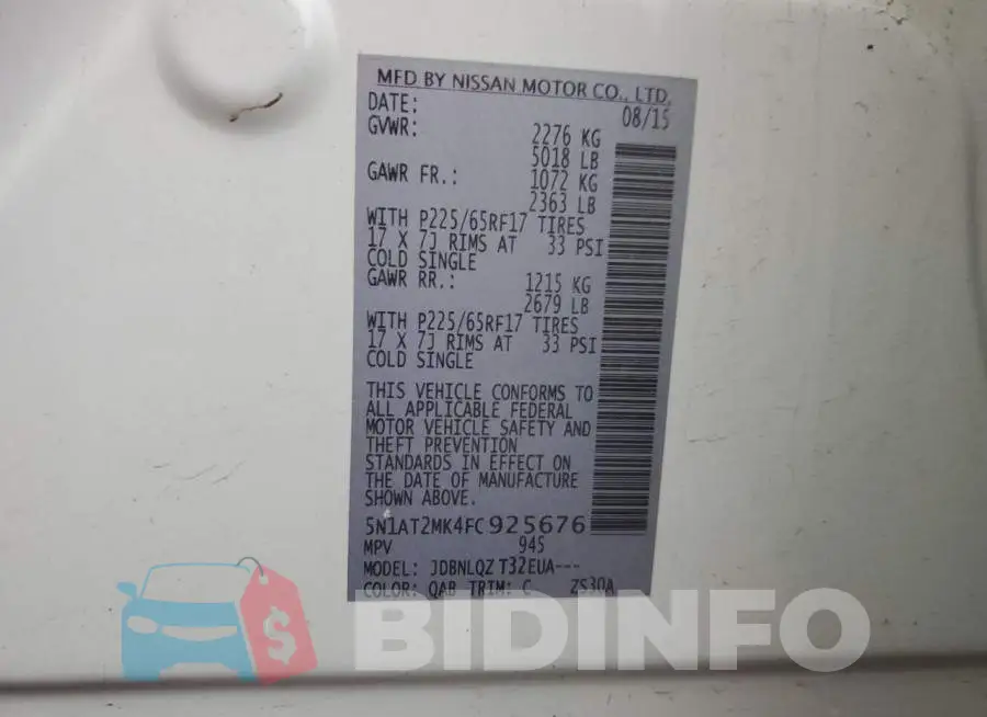 5N1AT2MK4FC925676 Photo# 12