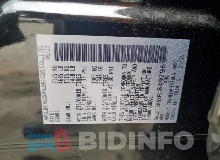 5N1BT3BBXPC849296 Photo# 14