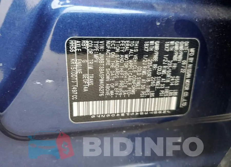 JN8BT3BA5PW406276 Photo# 13