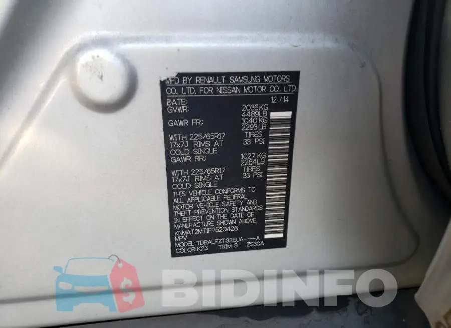 KNMAT2MT1FP520428 Photo# 13