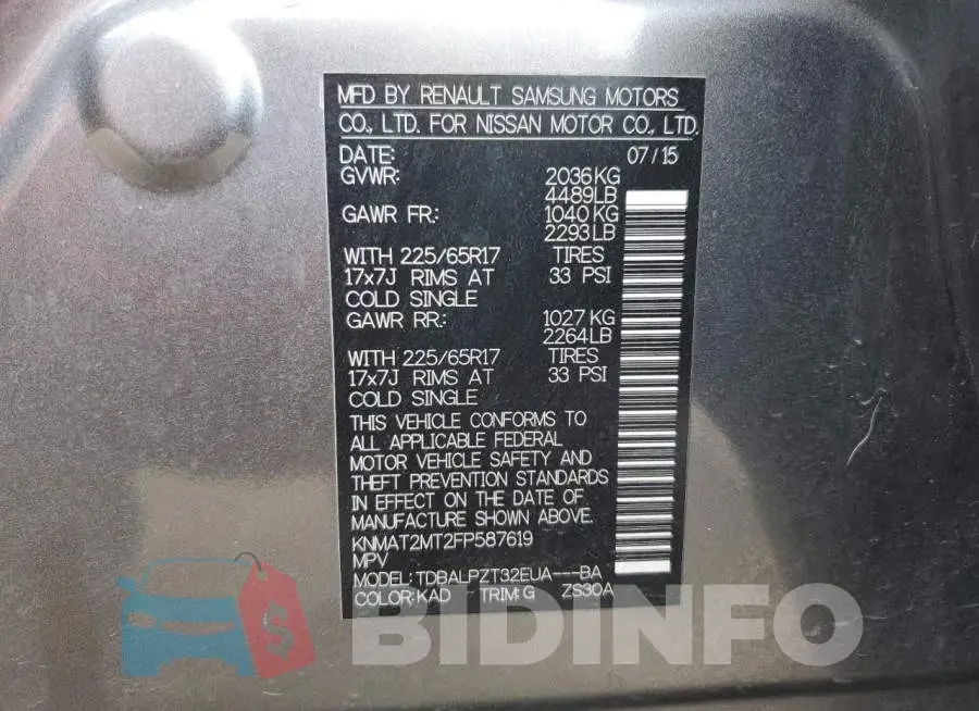 KNMAT2MT2FP587619 Photo# 14