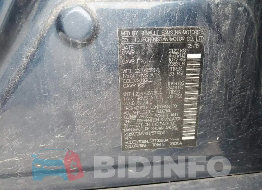 KNMAT2MV4FP571052 Photo# 12