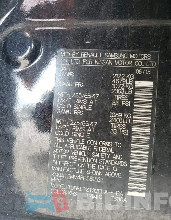 KNMAT2MV4FP581533 Photo# 12