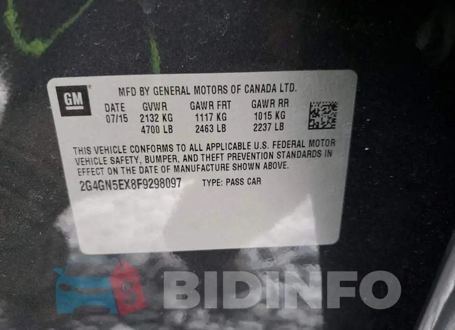 2G4GN5EX8F9298097 Photo# 12