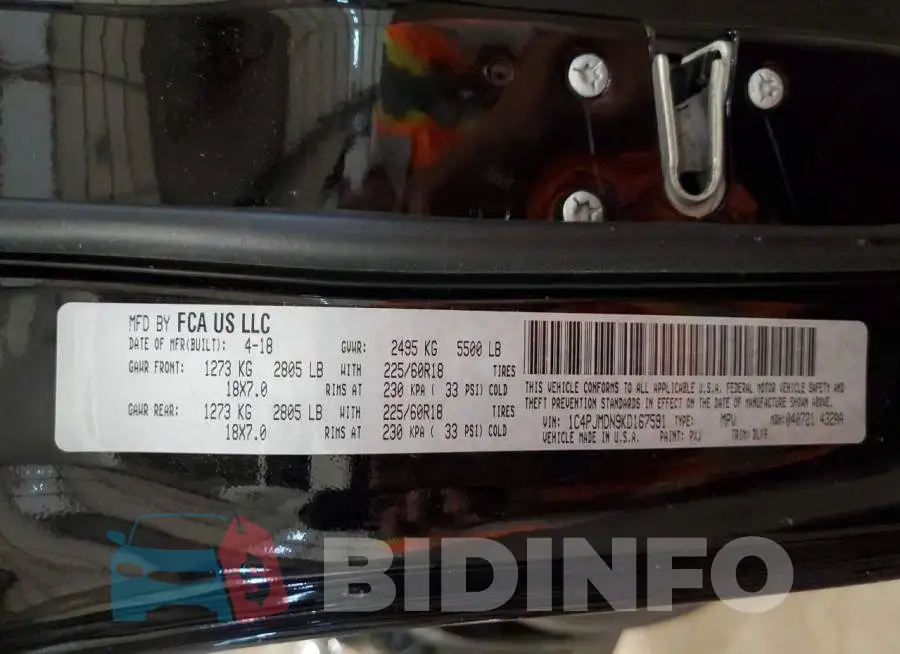 1C4PJMDN9KD167591 Photo# 12
