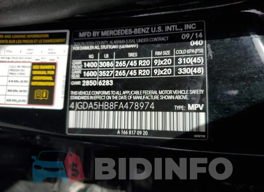 4JGDA5HB8FA478974 Photo# 12