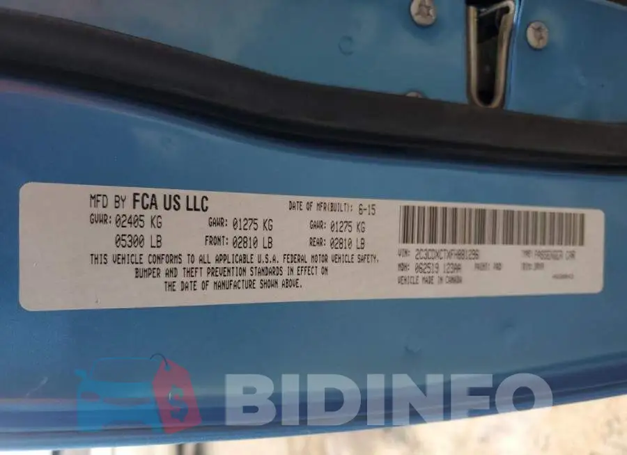 2C3CDXCTXFH881296 Photo# 13