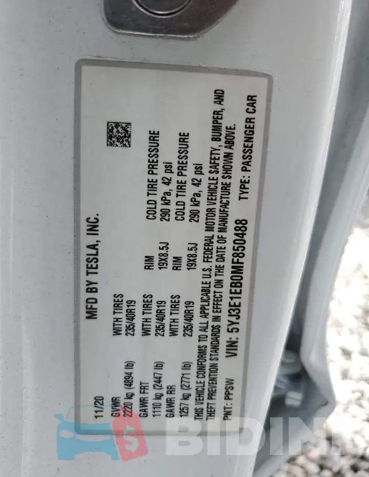 5YJ3E1EB0MF850488 Photo# 13