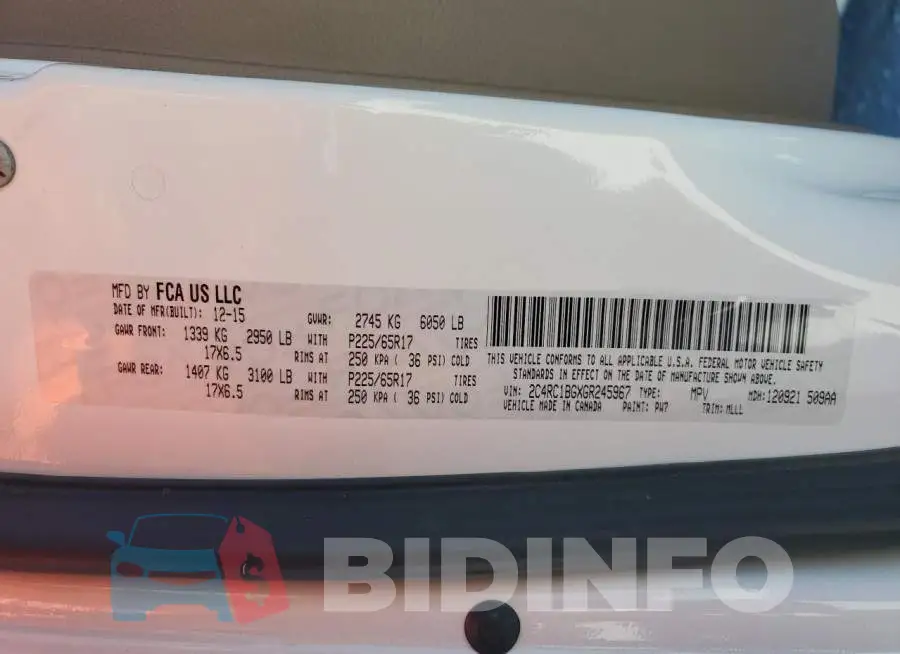 2C4RC1BGXGR245967 Photo# 14