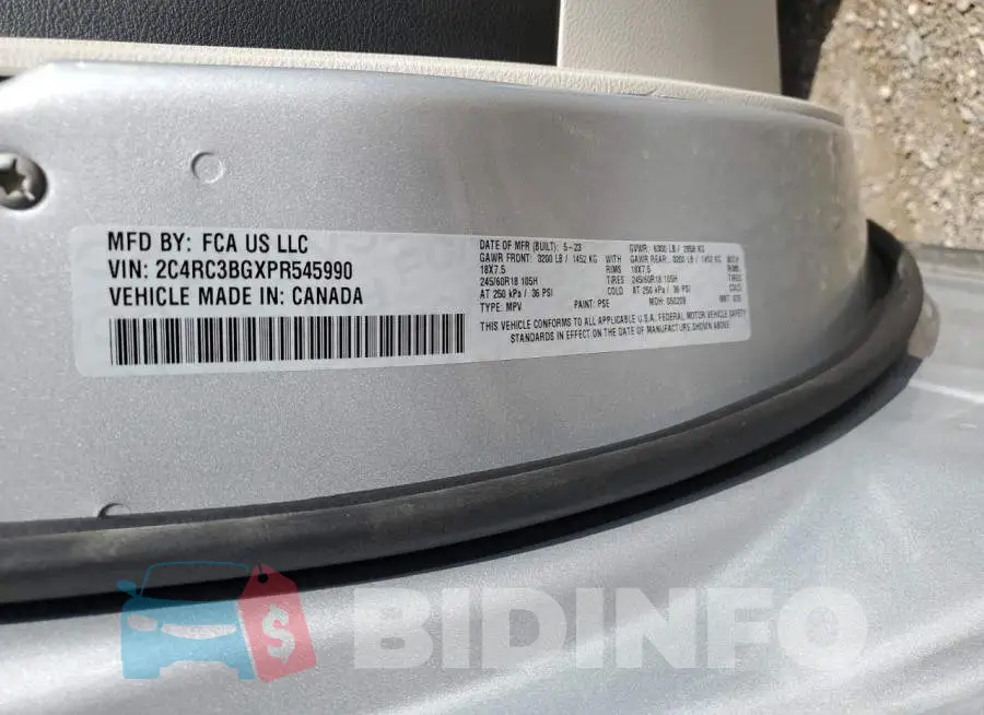 2C4RC3BGXPR545990 Photo# 13