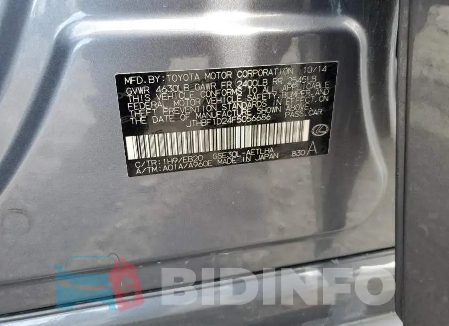JTHBF1D24F5056686 Photo# 12