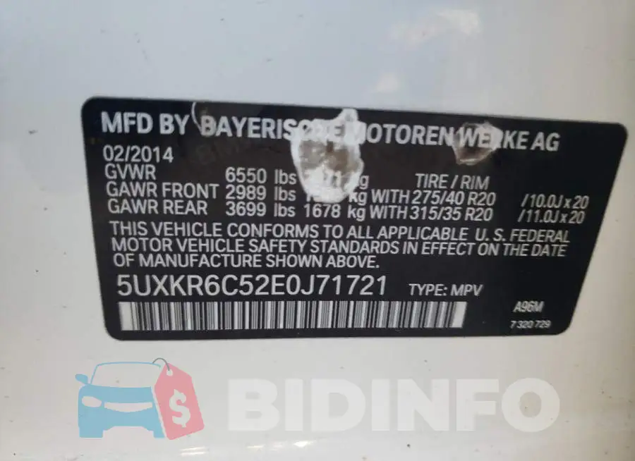 5UXKR6C52E0J71721 Photo# 12