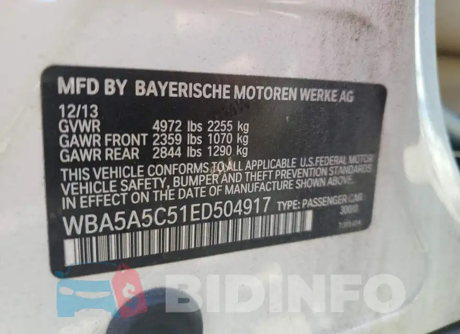 WBA5A5C51ED504917 Photo# 13