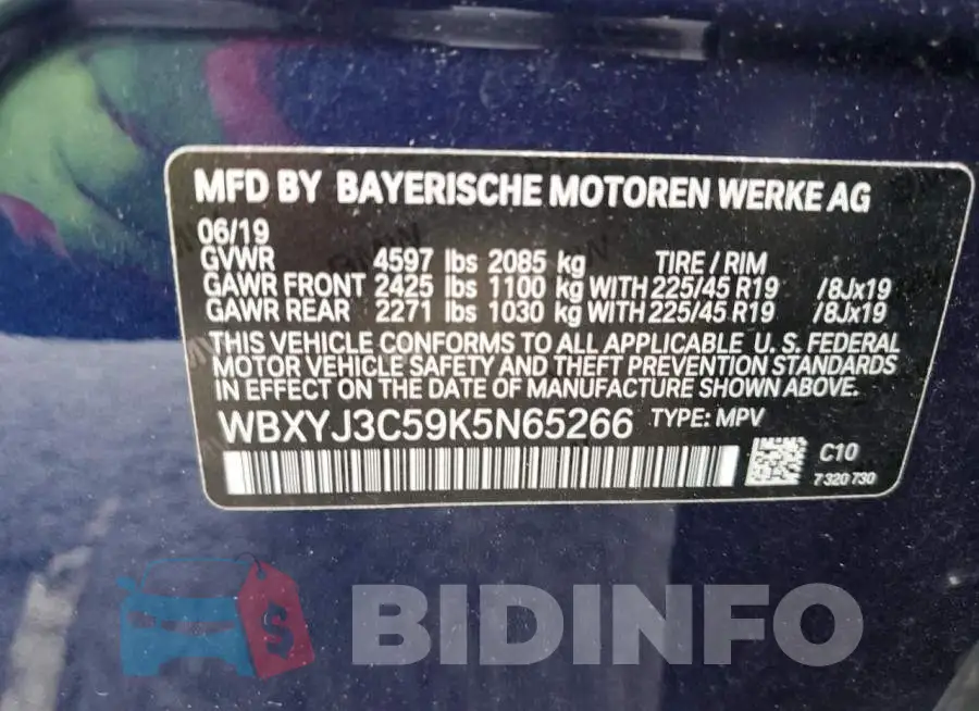 WBXYJ3C59K5N65266 Photo# 12