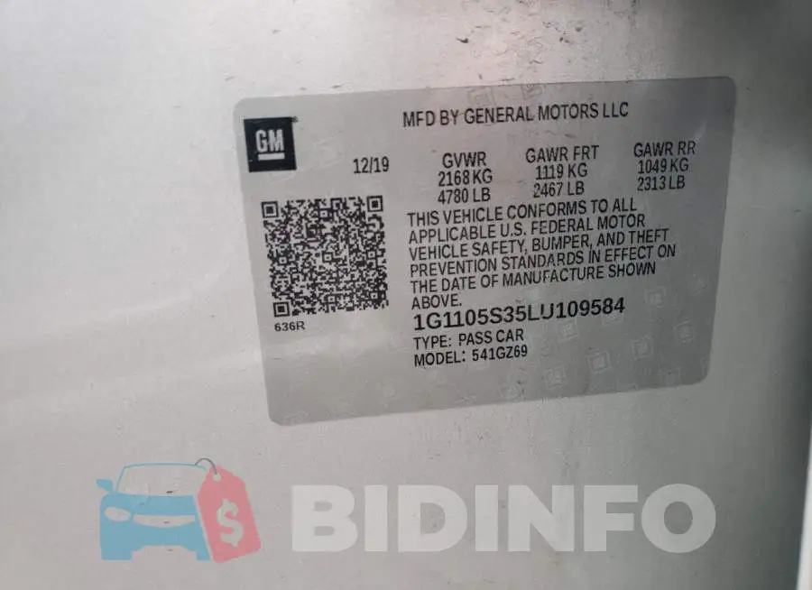 1G1105S35LU109584 Photo# 12