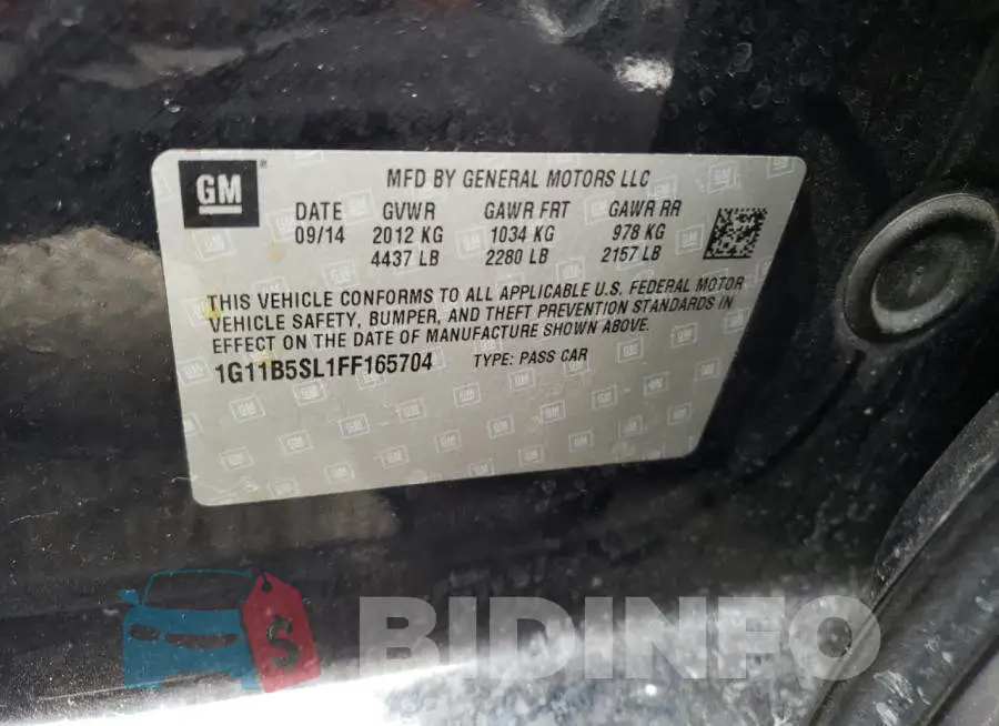 1G11B5SL1FF165704 Photo# 12