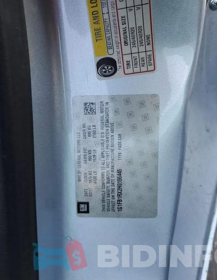 1G1FB1RX2H0186445 Photo# 12