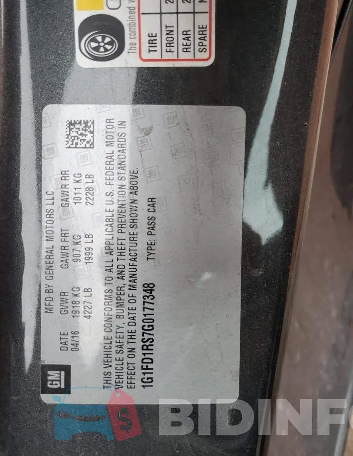 1G1FD1RS7G0177348 Photo# 12