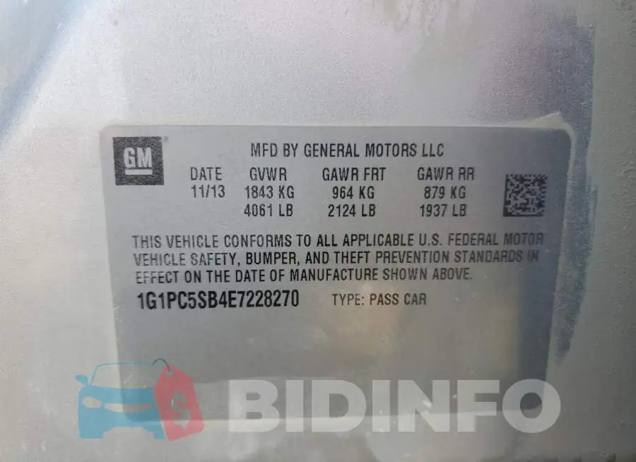 1G1PC5SB4E7228270 Photo# 12