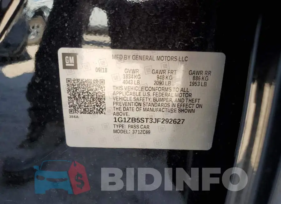 1G1ZB5ST3JF292627 Photo# 12