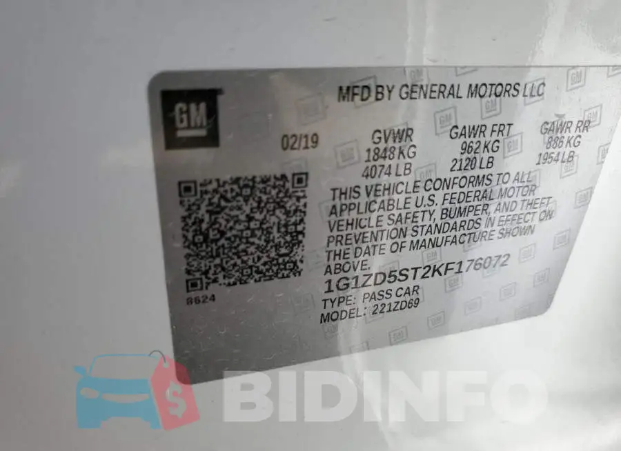 1G1ZD5ST2KF176072 Photo# 12