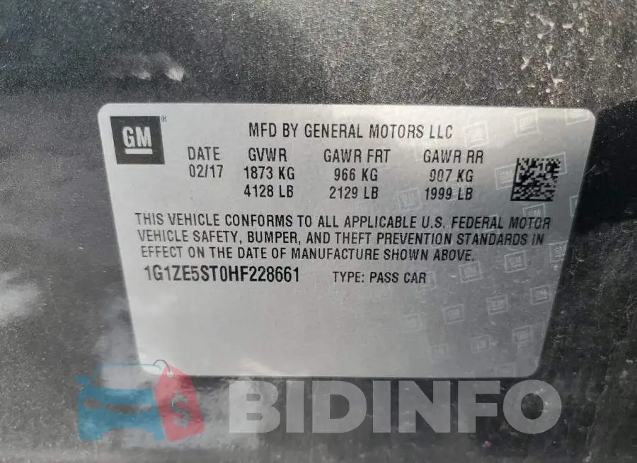 1G1ZE5ST0HF228661 Photo# 12