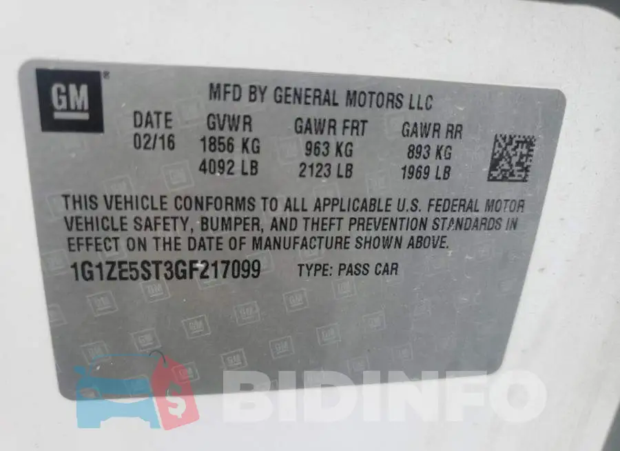 1G1ZE5ST3GF217099 Photo# 12