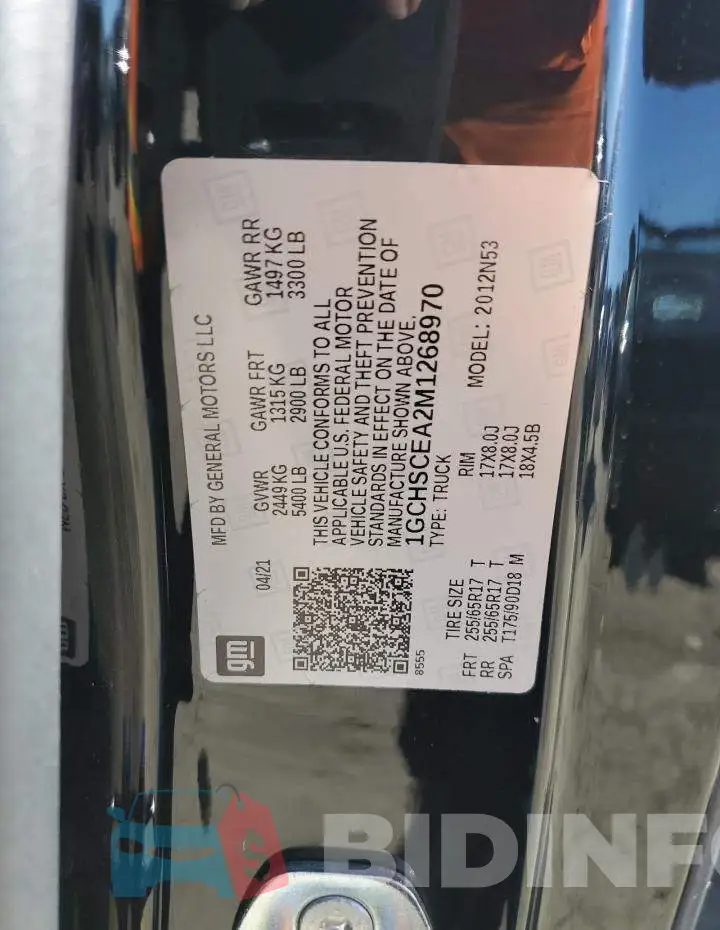 1GCHSCEA2M1268970 Photo# 12