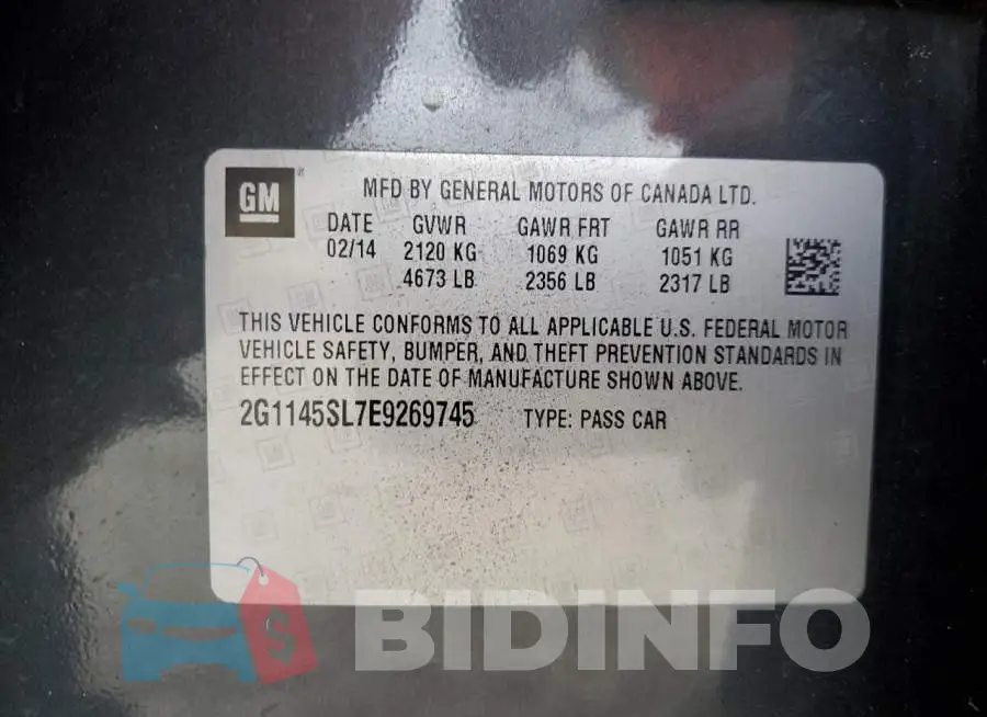 2G1145SL7E9269745 Photo# 13