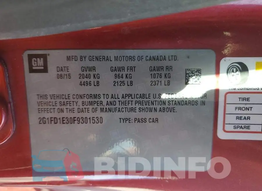 2G1FD1E30F9301530 Photo# 13