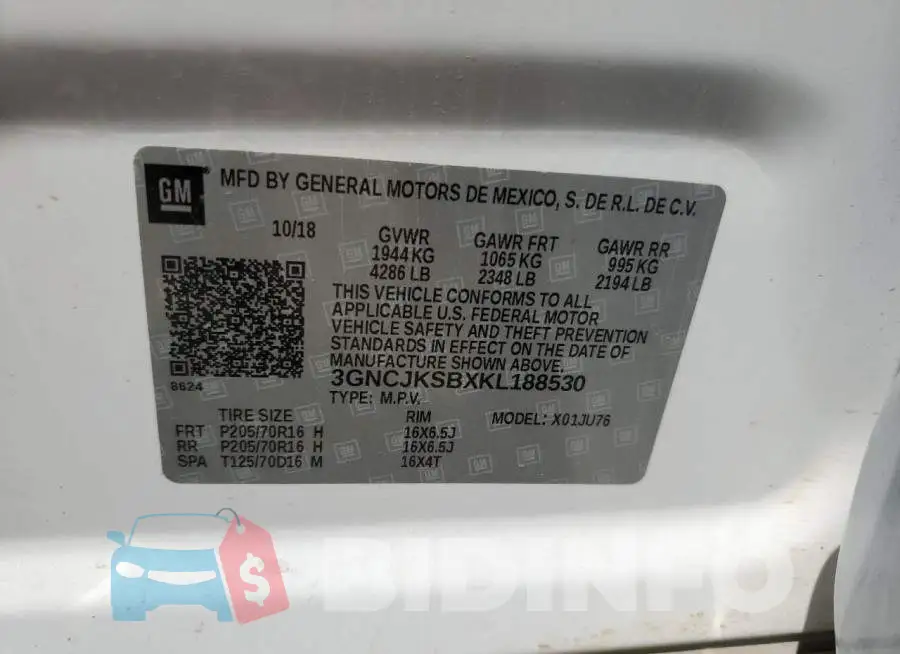 3GNCJKSBXKL188530 Photo# 12