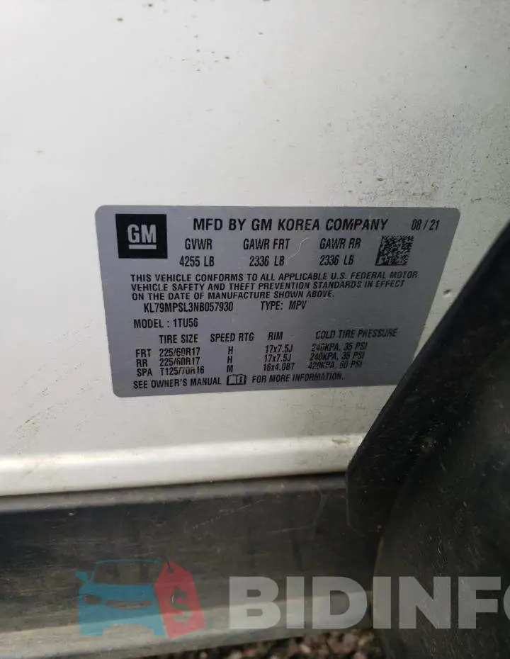 KL79MPSL3NB057930 Photo# 13